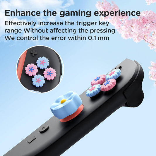 Jemdo Joy-Con 2 Controller Grip & Button Cap Set