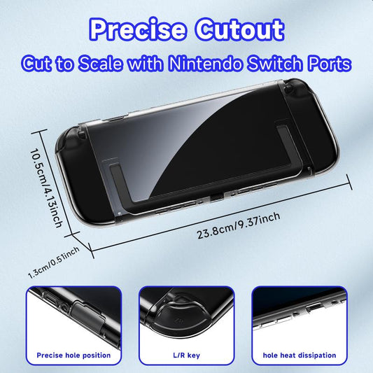 Jemdo for Switch 2 Scratch-Resistant Clear Protective Case