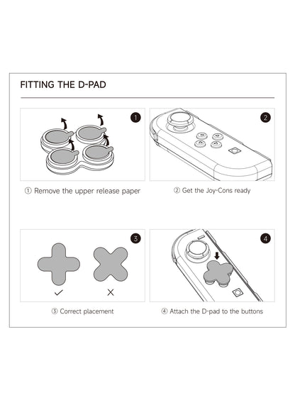 Jemdo Skull Edition Thumb Grip Caps & Button Set for Switch