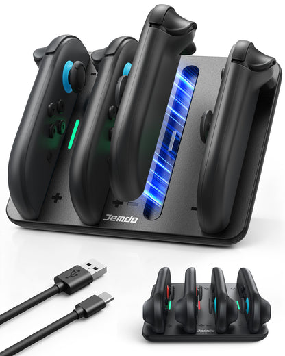 Jemdo for Switch 2 Joy-Con Magnetic Charging Dock