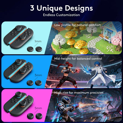 Jemdo for Switch 2/Pro Thumb Grip Covers
