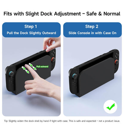 Jemdo for Switch 2 Scratch-Resistant Clear Protective Case