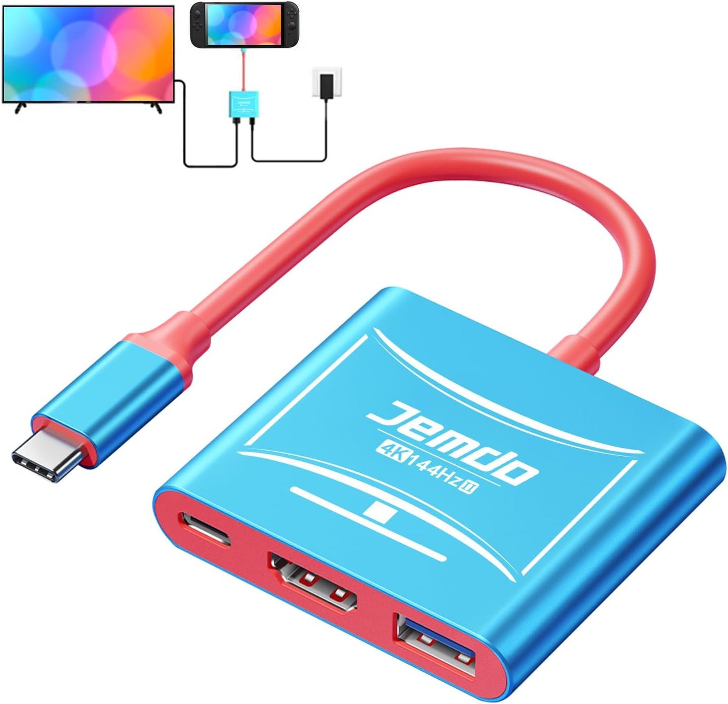 Jemdo USB-C to HDMI Dock for Switch 2/OLED