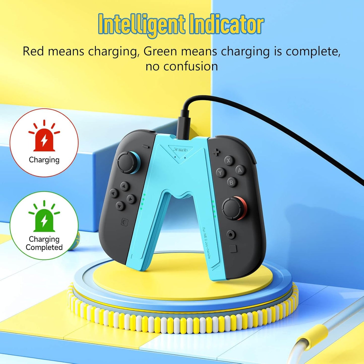 Jemdo for Switch 2 Joy-Con Charging Handle