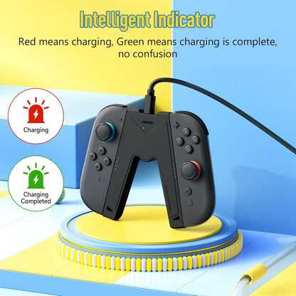 Jemdo for Joy-Con 2 Magnetic Charging Grip