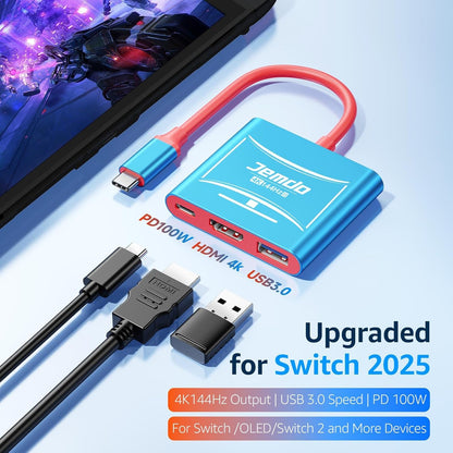 Jemdo USB-C to HDMI Dock for Switch 2/OLED
