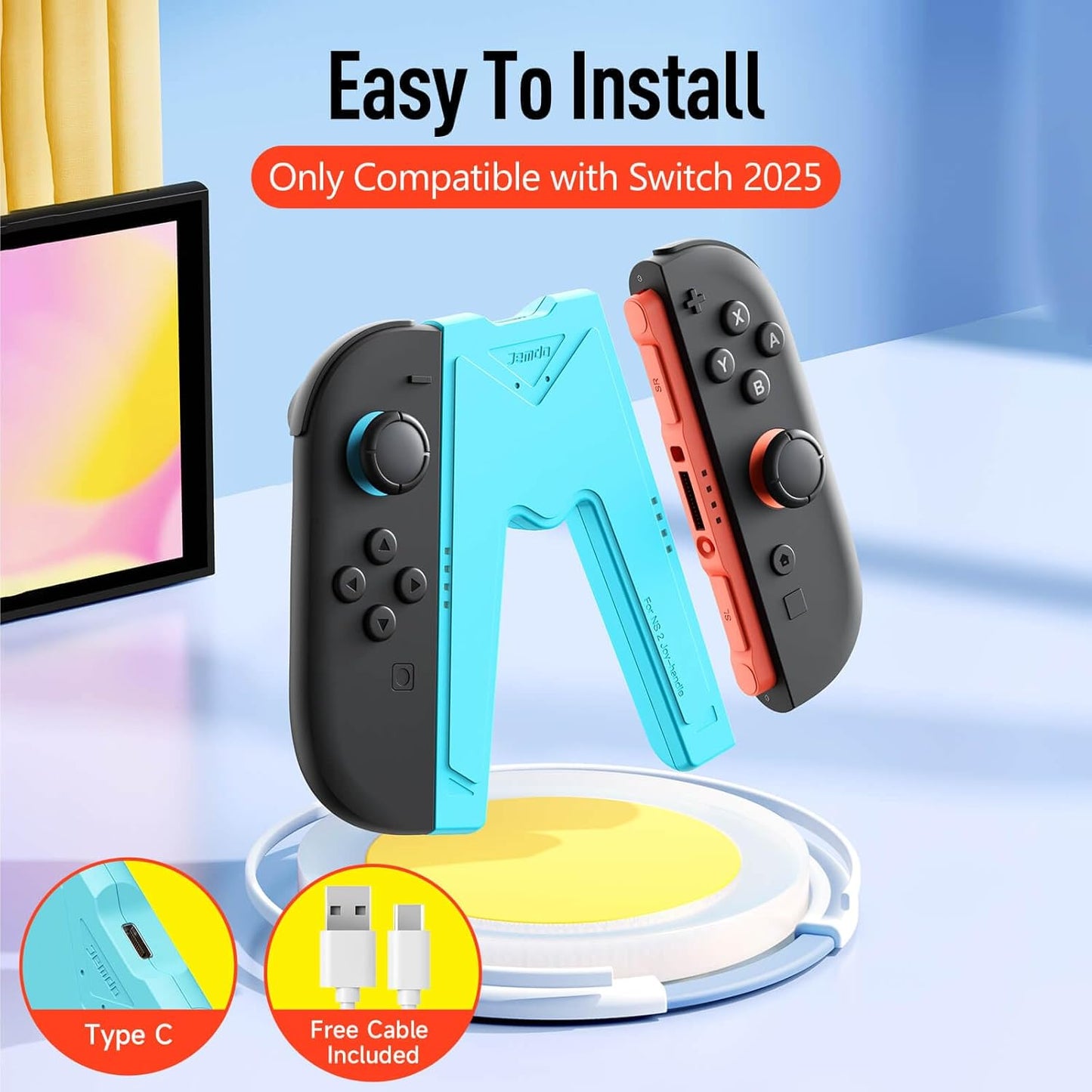 Jemdo for Switch 2 Joy-Con Charging Handle