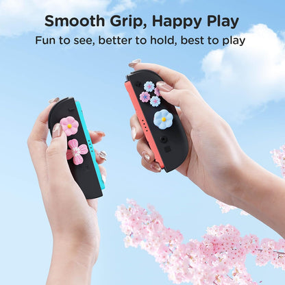 Jemdo Joy-Con 2 Controller Grip & Button Cap Set