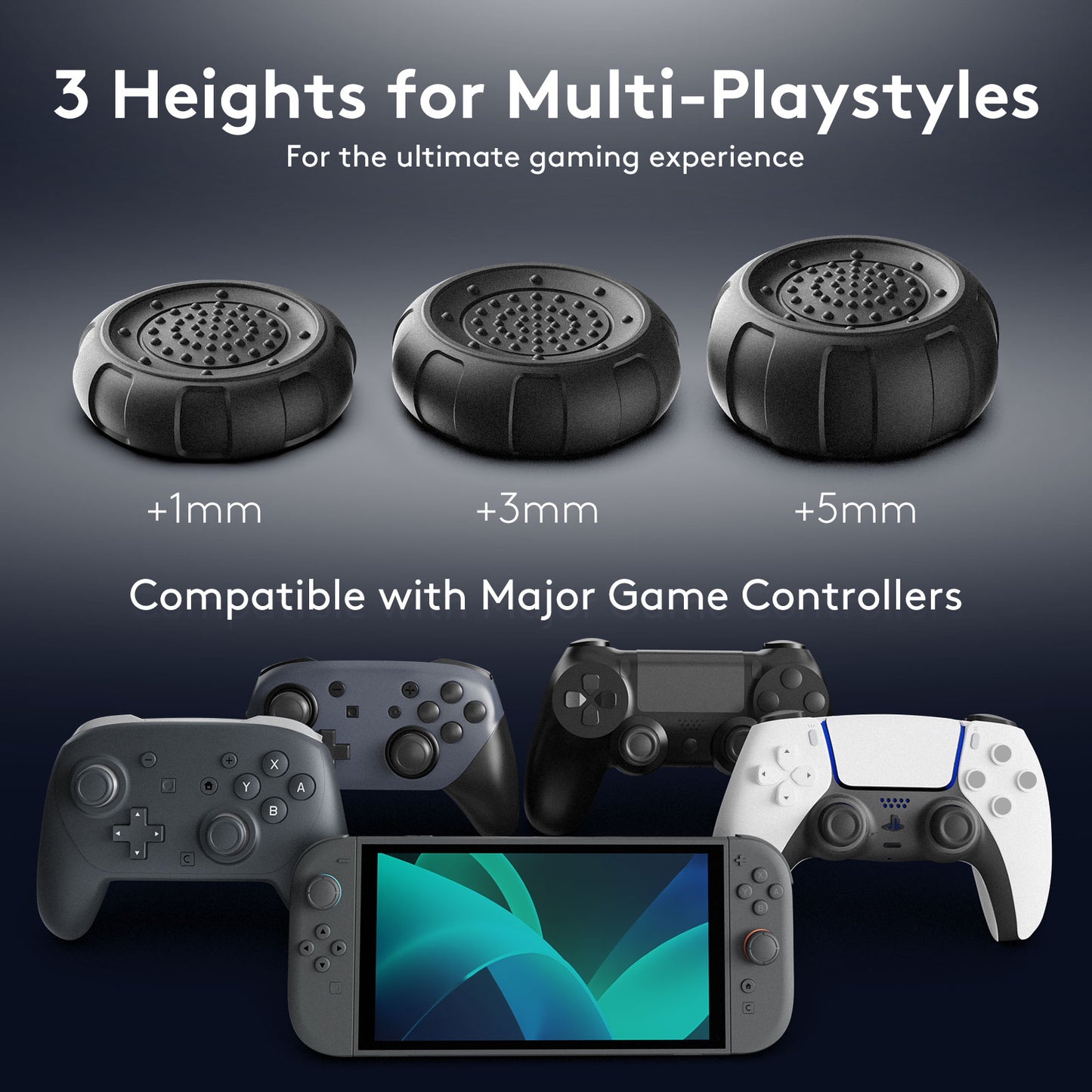Jemdo for Switch 2/Pro Thumb Grip Covers