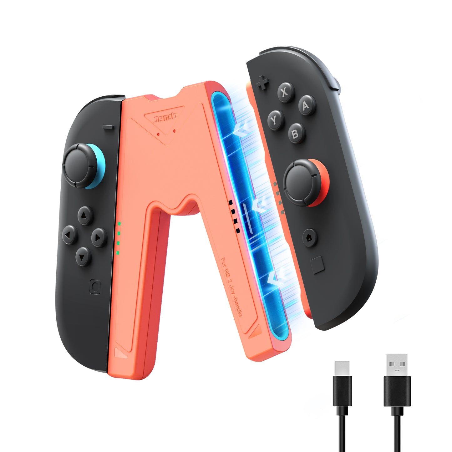 Jemdo for Joy-Con 2 Magnetic Charging Grip