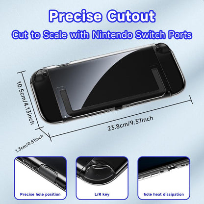 Jemdo for Switch 2 Scratch-Resistant Clear Protective Case