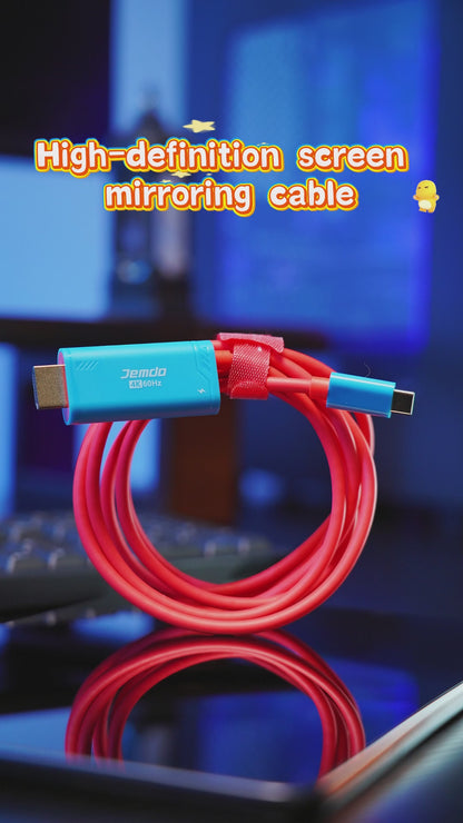 Jemdo 4K USB-C to HDMI Cable for Switch2/OLED
