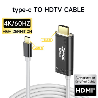 Jemdo 4K USB-C to HDMI Cable for Switch2/OLED