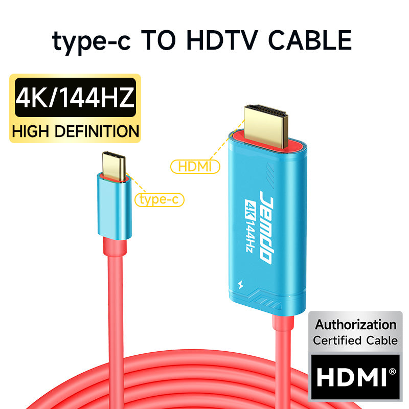 Jemdo 4K USB-C to HDMI Cable for Switch2/OLED